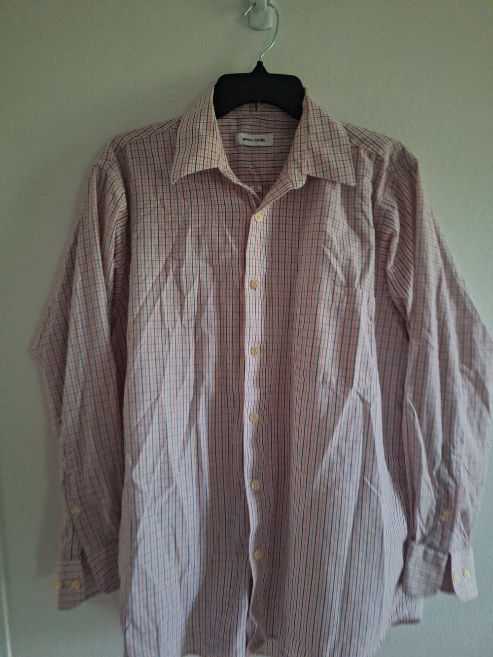 Pierre Cardin Pink and Blue Checked Dress Shirt